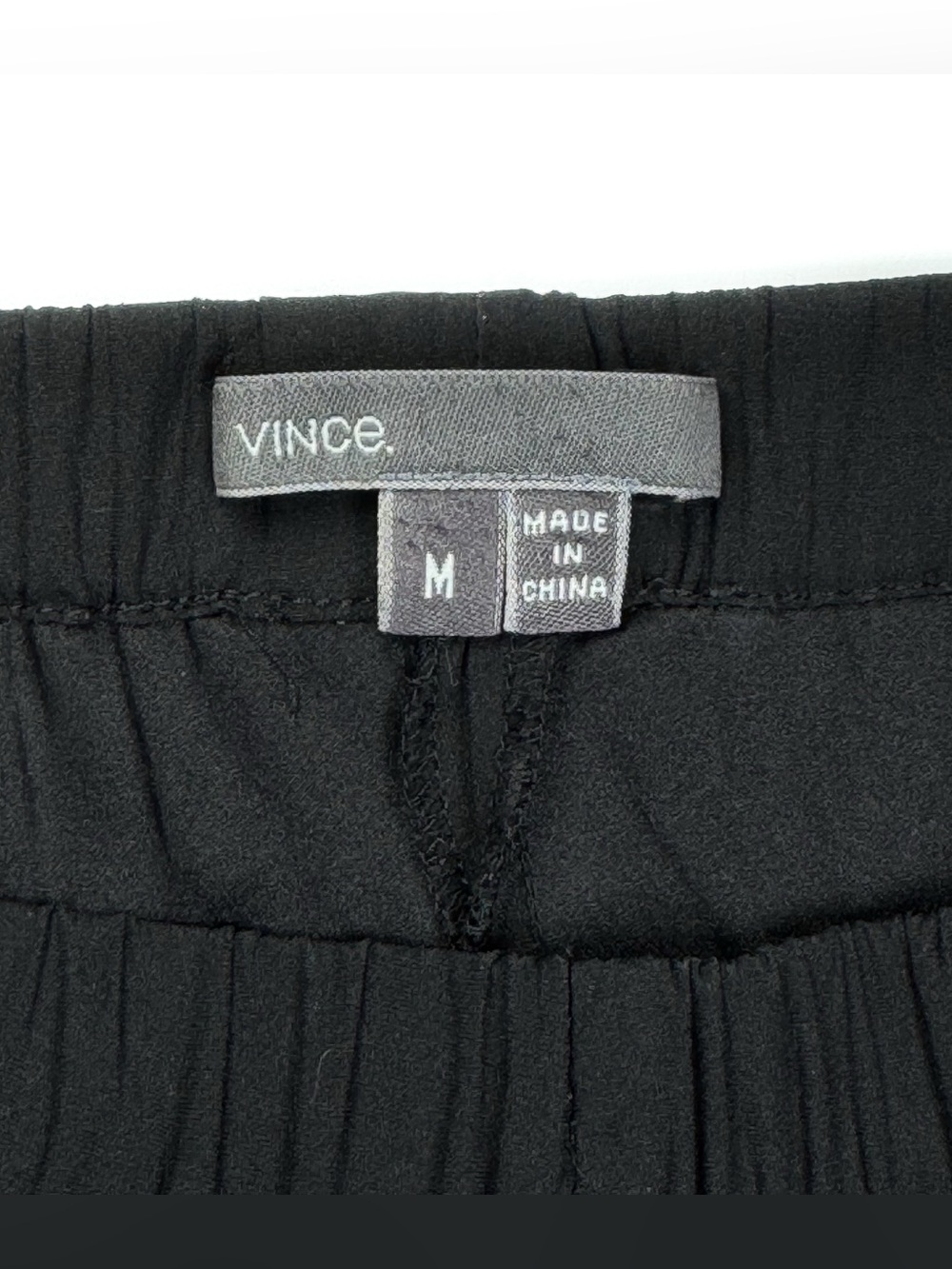 Vince Womens Silk Dress Pants Medium Black Tapered Relaxed Pull On Career Office - Picture 7 of 9
